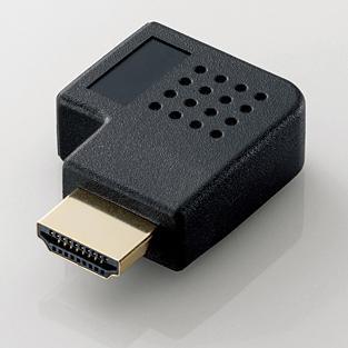 ELECOM AD-HDAAB03BK HDMI延長アダプタ(L字右/AF-AF/ブラック)