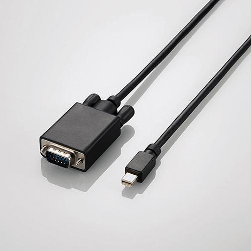 ELECOM AD-MDPVGA10BK Mini DisplayPort-VGA変換ケーブル(1m/ブラック)