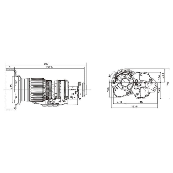 Canon CJ12e×4.3B IASE S 4Kポータブルズームレンズ