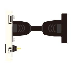 CANARE ZP-HDMEMSJ-W 壁用AVコンセント CPシリーズ HDMI