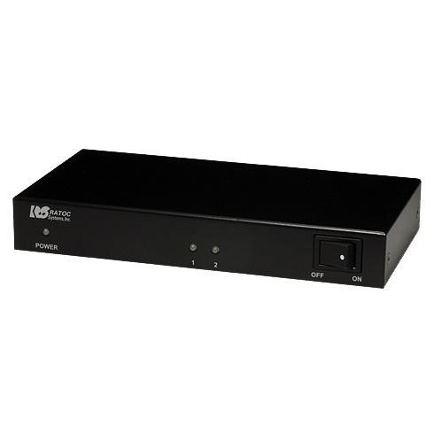 ラトックシステム REX-HDSP2-4K 4K60Hz/HDCP2.2 1入力2出力 HDMI分配器
