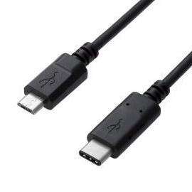 ELECOM U2C-CMB05NBK USB2.0ケーブル(認証品、C-microB)