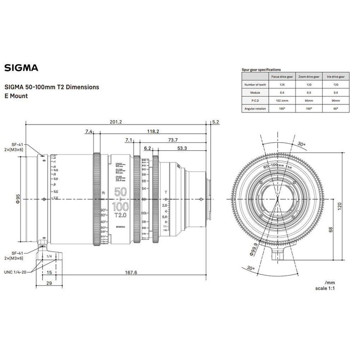 SIGMA High Speed Zoom Line(50-100mm/T2/Eマウント/フィート表記)