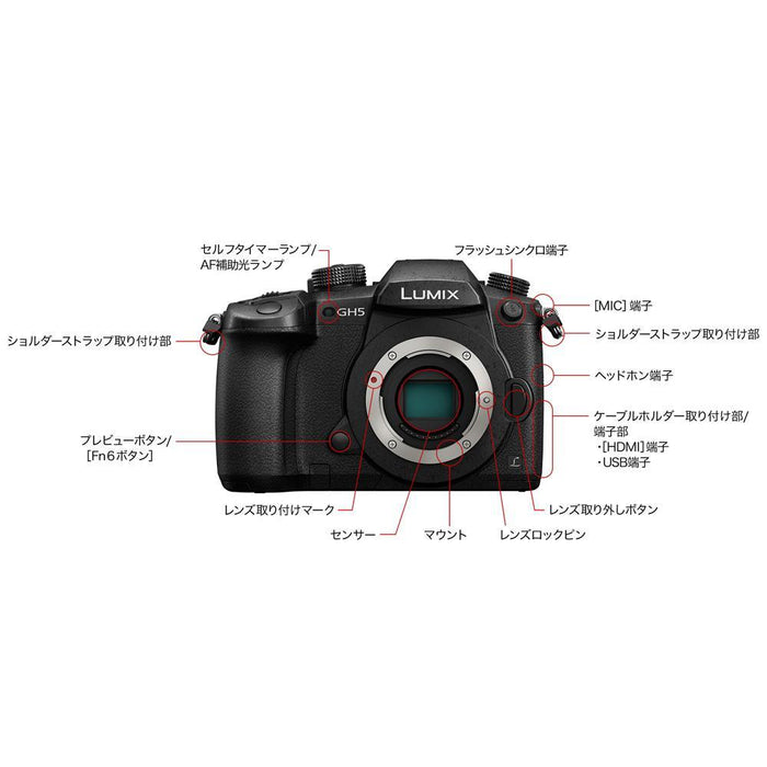 【生産完了】Panasonic DC-GH5M-K ミラーレス一眼カメラ(標準ズームレンズ付属) GH5M