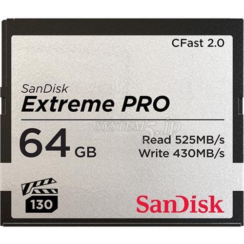 SanDisk SDCFSP-064G-J46D Extreme Pro CFast 2.0 カード 64GB