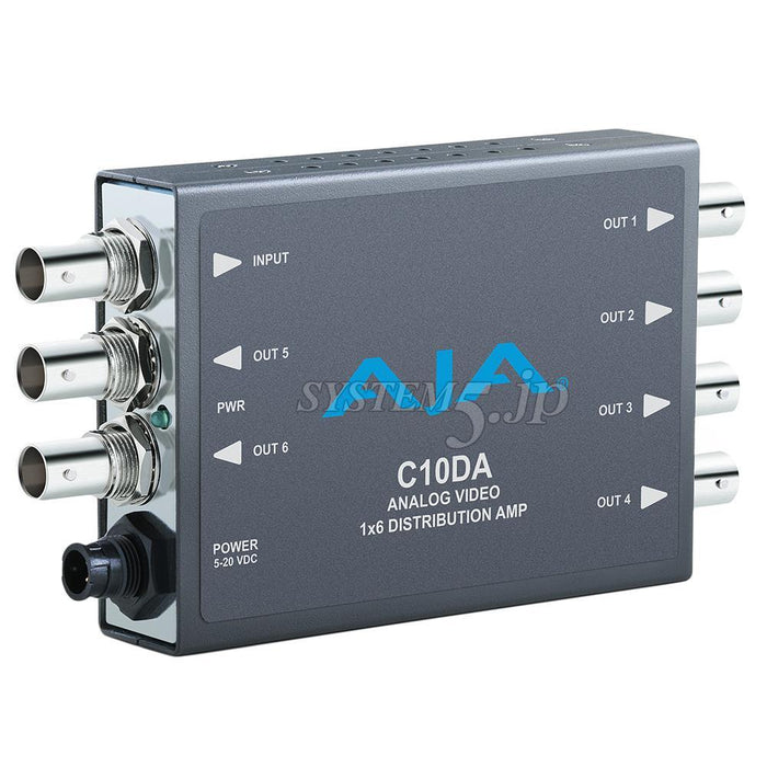 AJA Video Systems C10DA 1x6 アナログビデオ 分配増幅器