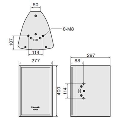 RAMSA WS-M80‐W 20cm2ウェイスピーカー(ホワイト) - 業務用撮影・映像