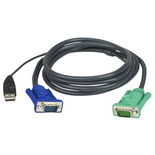 ATEN 2L-5201U 1.2m USB KVMケーブル (3 in 1 SPHDコネクター付属)