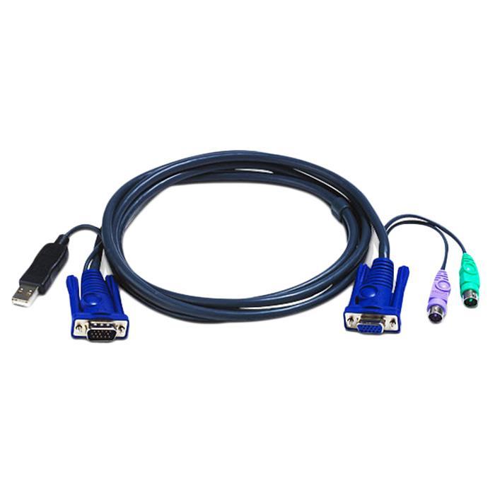 ATEN 2L-5502UP 1.8m USB KVMケーブル (PS/2→USB変換機能付属)