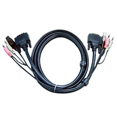 ATEN 2L-7D03UD 3m USB DVI-Dデュアルリンク KVMケーブル