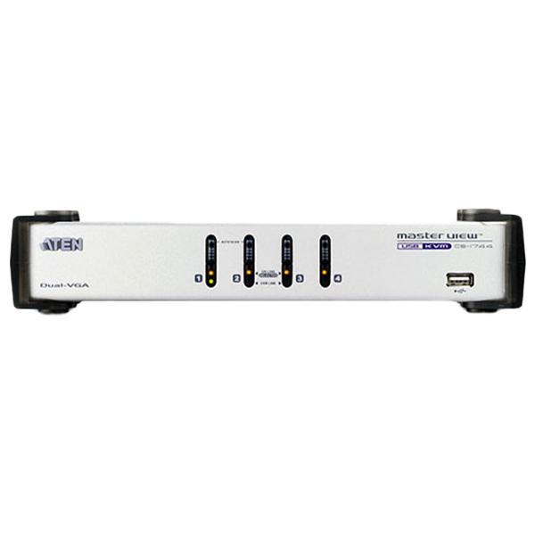ATEN CS1744 4ポート USB VGA デュアルディスプレイ/オーディオ KVMPスイッチ