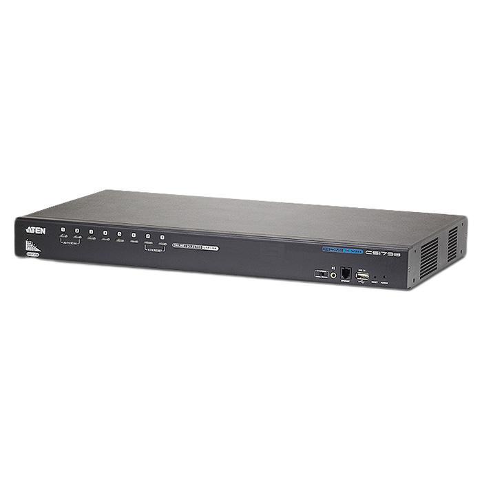 ATEN 8ポート USB DVI ラックマウントKVM スイッチ CS1768 8ポート USB DVI/オーディオ KVMスイッチ - CS1768, ATEN ラック