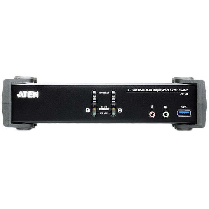 ATEN CS1922 USB 3.0ハブ搭載 DCI 4K対応 2ポートUSB DisplayPort KVMPスイッチ