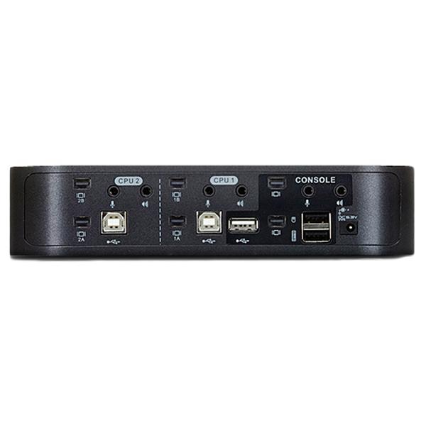 【生産完了】ATEN CS1944 USB2.0ハブ搭載 4ポート USB Mini DisplayPort/オーディオ デュアルディスプレイ KVMPスイッチ