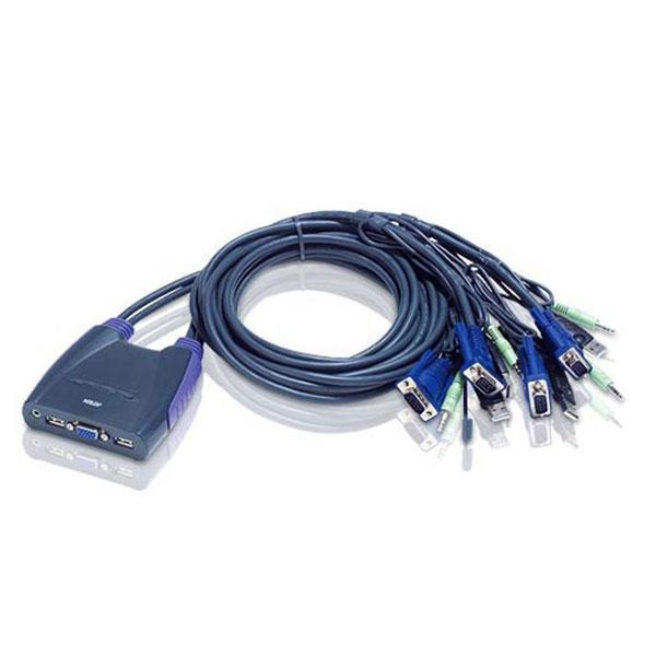 regeringstid nyse se ATEN CS64US 4ポート USB VGA/オーディオ ケーブルKVMスイッチ - 業務用撮影・映像・音響・ドローン専門店 システムファイブ
