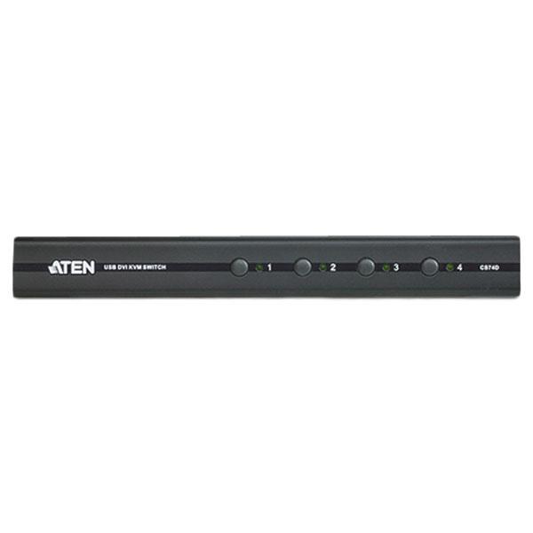 【生産完了】ATEN CS74D 4ポート USB DVI/オーディオKVMスイッチ(スリムタイプ)