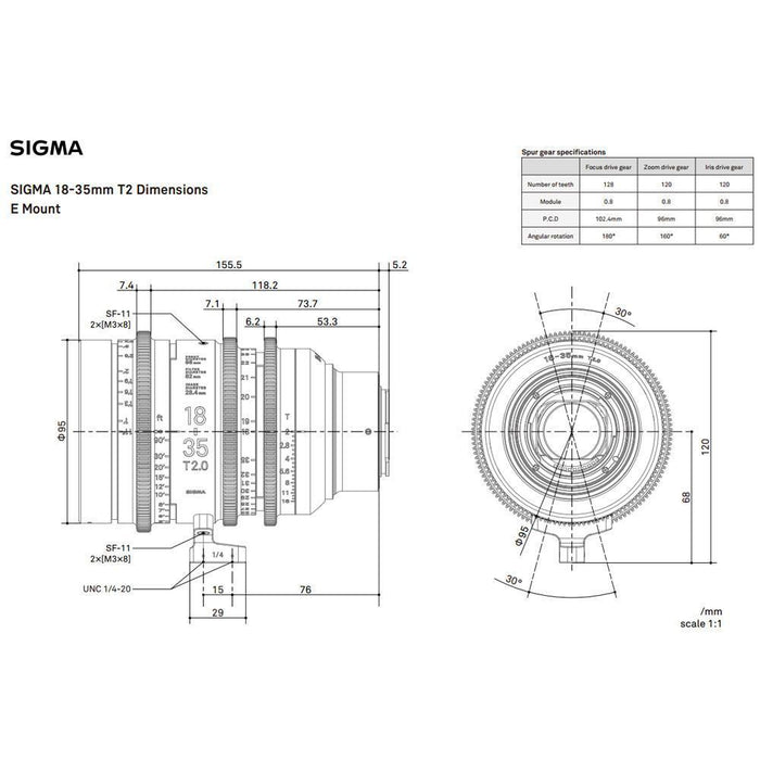 SIGMA High Speed Zoom Line(18-35mm/T2/Eマウント/メートル表記)