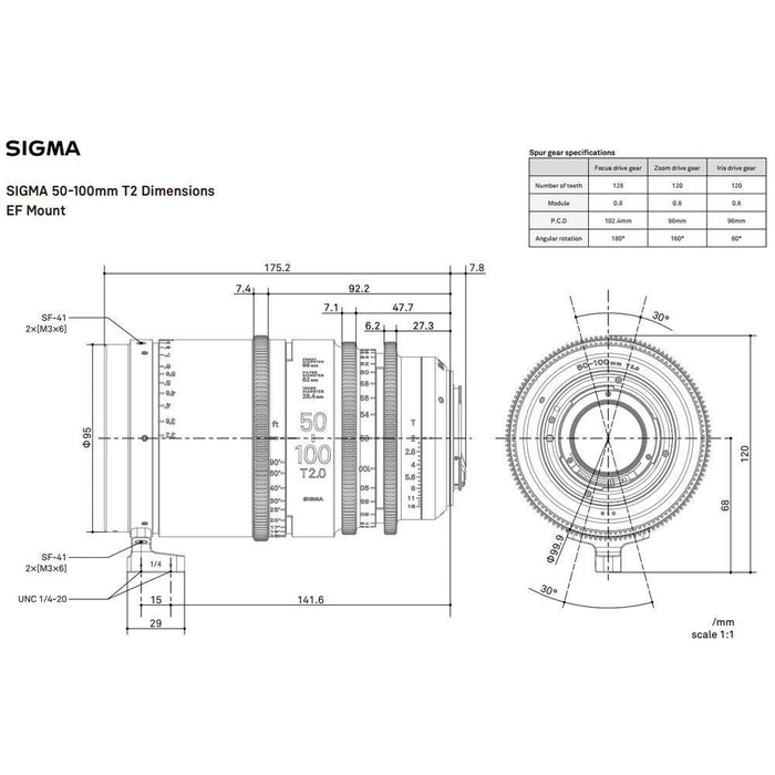 SIGMA High Speed Zoom Line(50-100mm/T2/EFマウント/メートル表記)