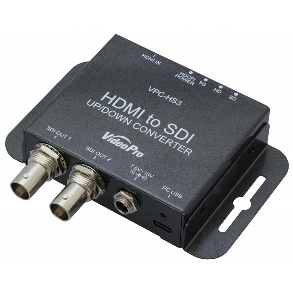 メディアエッジ Video Pro VPC-HS2EA HDMI to SDIコンバーター アップ・ダウンコンバート/フレームレート変換/アナログ オーディオ混合対応