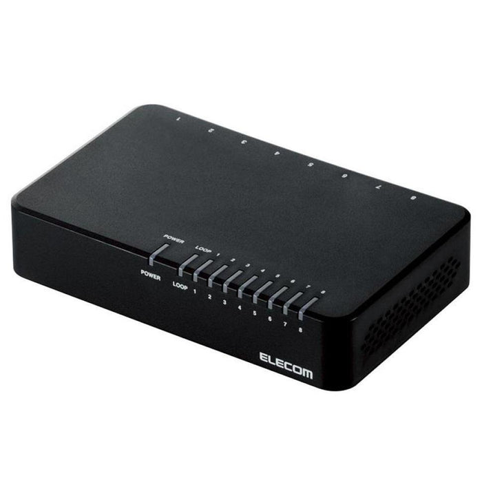 ELECOM EHC-F08PA-B 100BASE-TX対応スイッチングハブ(8ポート/ブラック)
