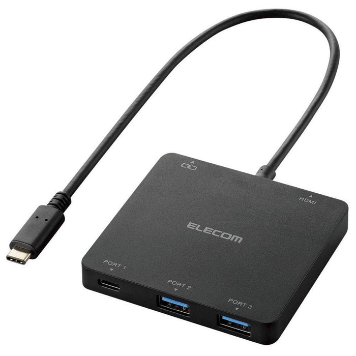 ELECOM U3HC-DC03BBK USB Type-C搭載ドッキングステーション(PD対応)