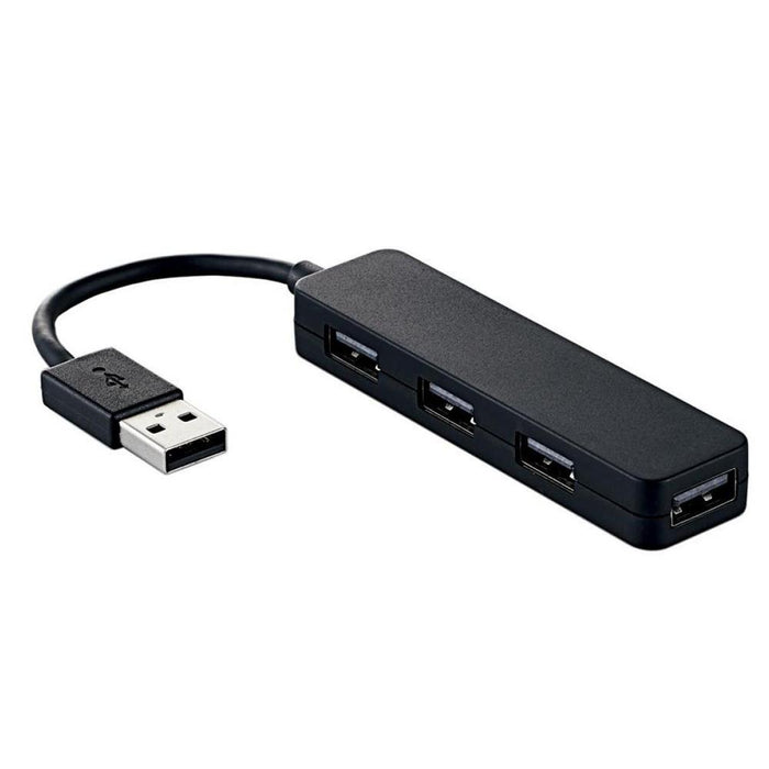 ELECOM U2H-SN4NBBK USB2.0ハブ(コンパクトタイプ/ブラック)
