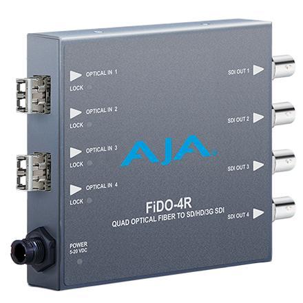 AJA Video Systems FiDO-4R-MM 4ch マルチモード LC Fiber → 3G-SDI 受信機