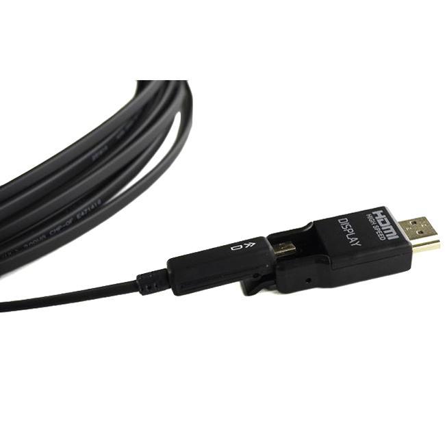 JUNS OP-UHU-40KB 光HDMIケーブル OPTIMAN 4K HDMI2.0a 着脱モデル 40m