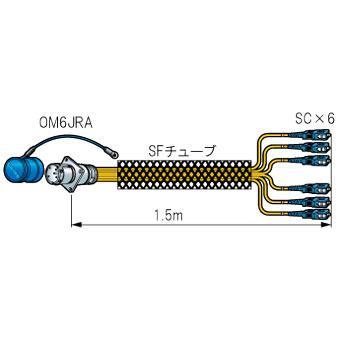 CANARE OM6S015-JR 光6心リセプタクルケーブル 1.5m