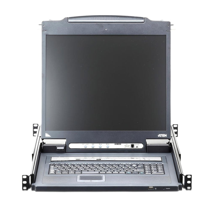 ATEN CL5716INJJS 19インチ16ポート PS/2-USB VGA LCD IP-KVMドロワー/ショートレール