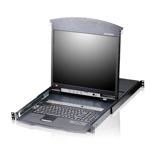 ATEN KL1516ANJJL 19インチLCD デュアルスライド 16ポートKVMドロワー ロングレール
