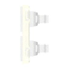 CANARE KP-JRUKW-I 壁用AVコンセント CPシリーズ BNC （メス-メス/12G-SDI対応）× 2 金属枠/アイボリー