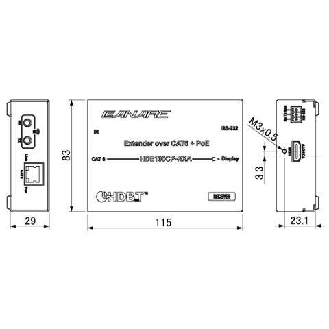 CANARE HDE100CP-EXA HDMIツイストペアケーブル延長器
