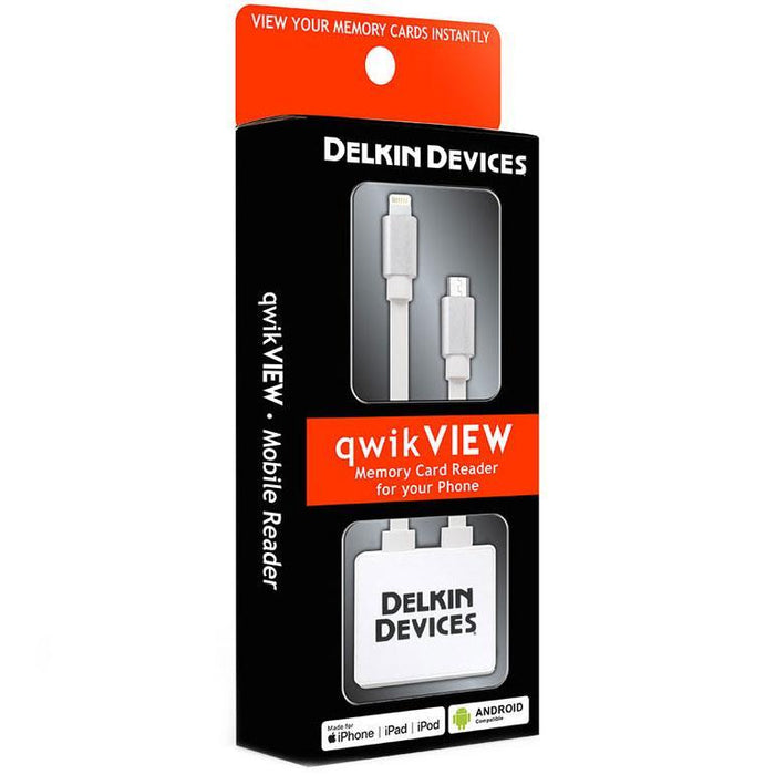 DELKIN DEVICES DDREADER52 QwikVIEW SD/microSD 2スロットカードリーダ iOS Android対応