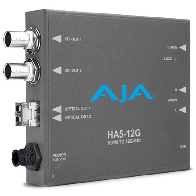 AJA Video Systems HA5-12G-T HDMI 2.0→12G-SDI Converter with Single Fiber Transmitter