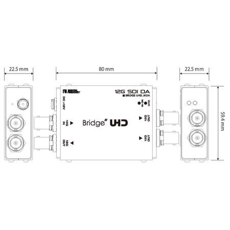 DIGITAL FORECAST UHD_M_DA 超小型軽量12G-SDI対応3分配器