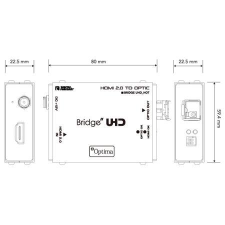 DIGITAL FORECAST UHD_M_HOT 超小型軽量4K UHD対応HDMI2.0光延長器 送信機