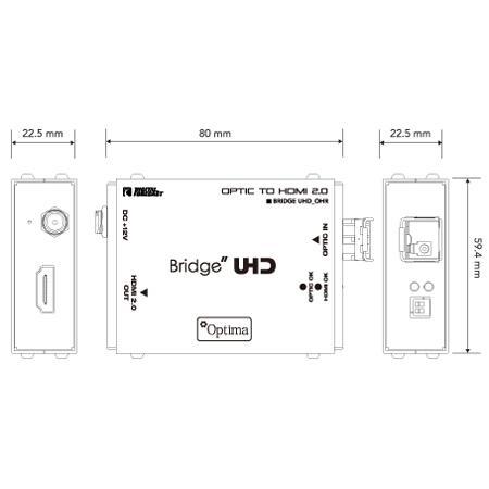 DIGITAL FORECAST UHD_M_OHR 超小型軽量4K UHD対応HDMI2.0光延長器 受信機