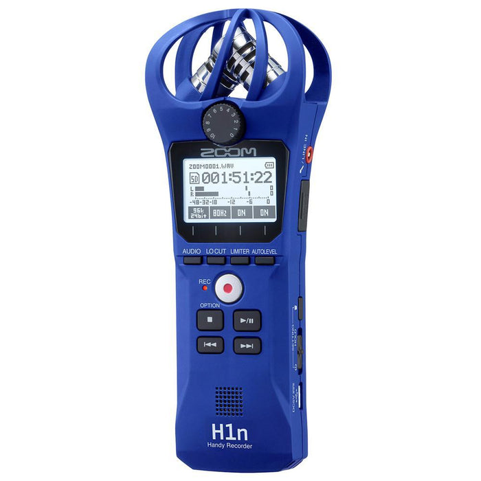 【生産完了】ZOOM H1n/L Handy Recorder(ブルー)