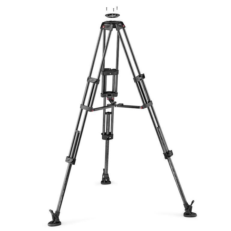 Manfrotto MVTTWINMC カーボンツインビデオ三脚(ミッド Manfrotto MVTTWINMC カーボンツインビデオ三脚(ミッド
