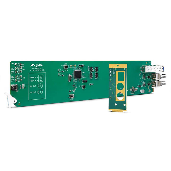AJA Video Systems OG-FIDO-2R DashBoard 対応 2チャンネル マルチモード LC ファイバー → 3G-SDI openGear レシーバー