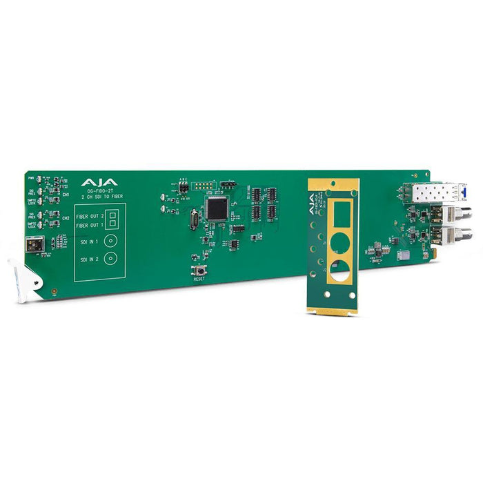 AJA Video Systems OG-FIDO-2T DashBoard 対応 2チャンネル 3G-SDI → シングルモード LC ファイバートランスミッター openGear カード