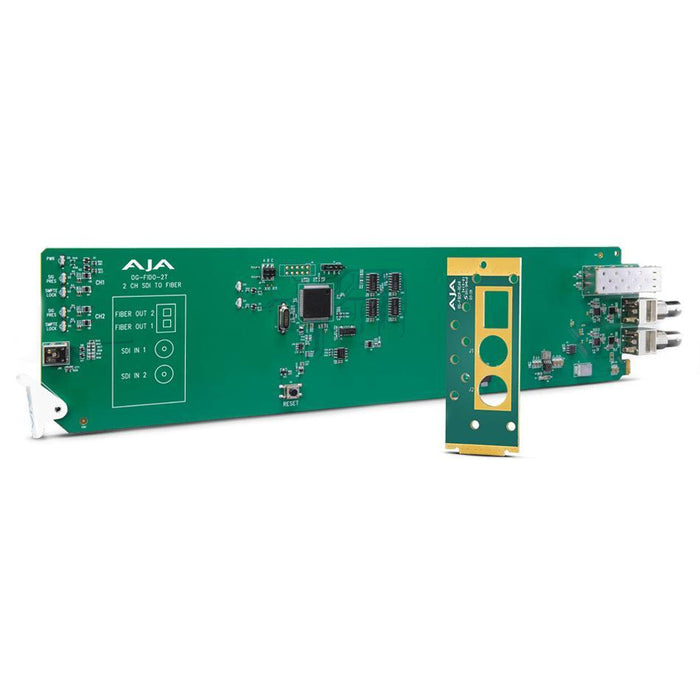 AJA Video Systems OG-FIDO-R DashBoard 対応 1チャンネルシングルモード LC ファイバー → 3G-SDI openGear レシーバーカード