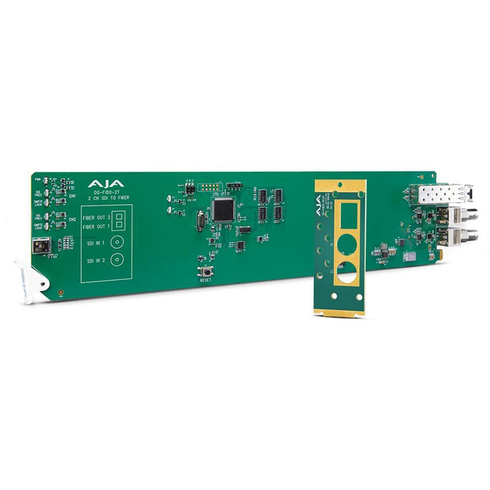 AJA Video Systems OG-FIDO-2T-MM DashBoard 対応 2チャンネル 3G-SDI → シングルモード LC ファイバートランスミッター openGear カード