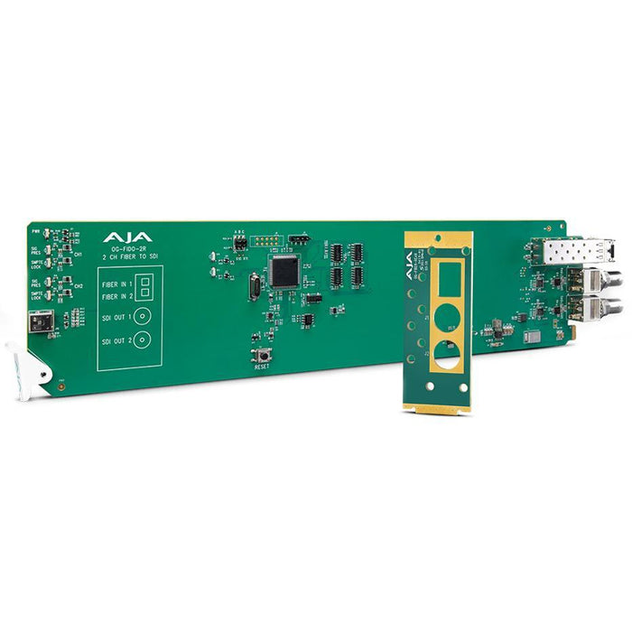 AJA Video Systems OG-FIDO-2R-MM DashBoard 対応 2チャンネル マルチモード LC ファイバー → 3G-SDI openGear レシーバー