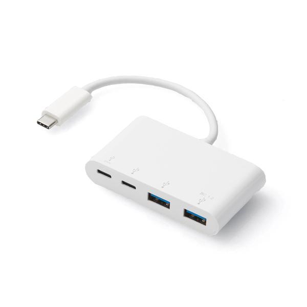 ELECOM U3HC-A423P5WH PD対応 USB Type-Cコネクタ搭載USBハブ(ホワイト)