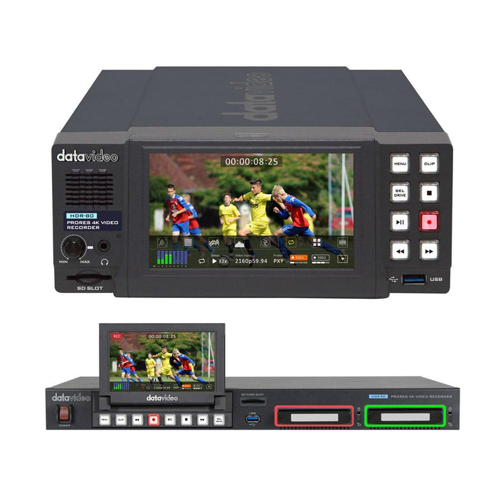 【価格お問い合わせください】Datavideo HDR-80/90 4K ProRes Video Recorder