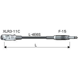 CANARE PC02 2M WHT モノラルフォンケーブル XLR3（メス