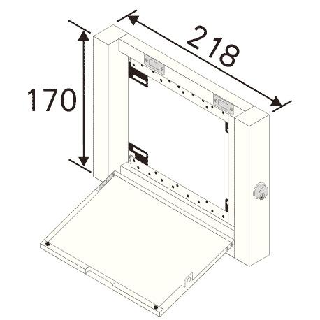 CANARE CSW-KBFUDK4SB-2D4-W 扉付壁用端子盤フレーム（縦開き）