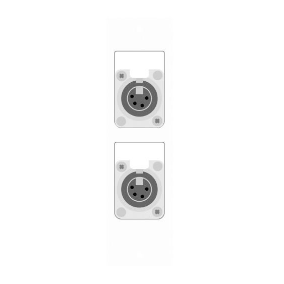 CANARE CSW-TP2D-4X1DW-W 壁用端子盤プレート TP2D-W XLR4メス（ノイトリック）×2